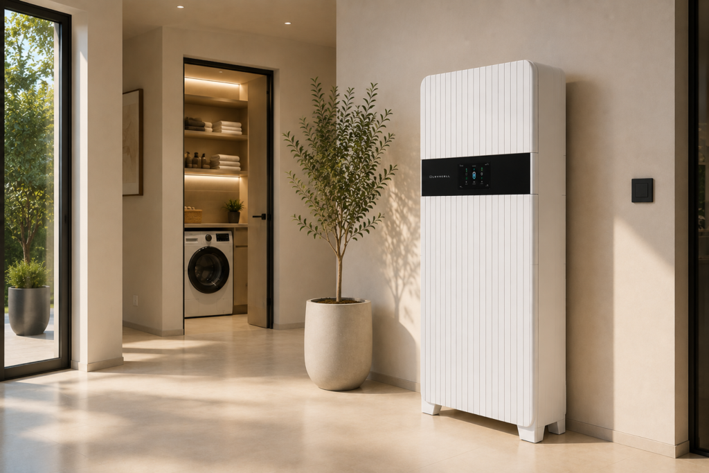 Levocell Battery Energy Storage System - White Utility Hallway