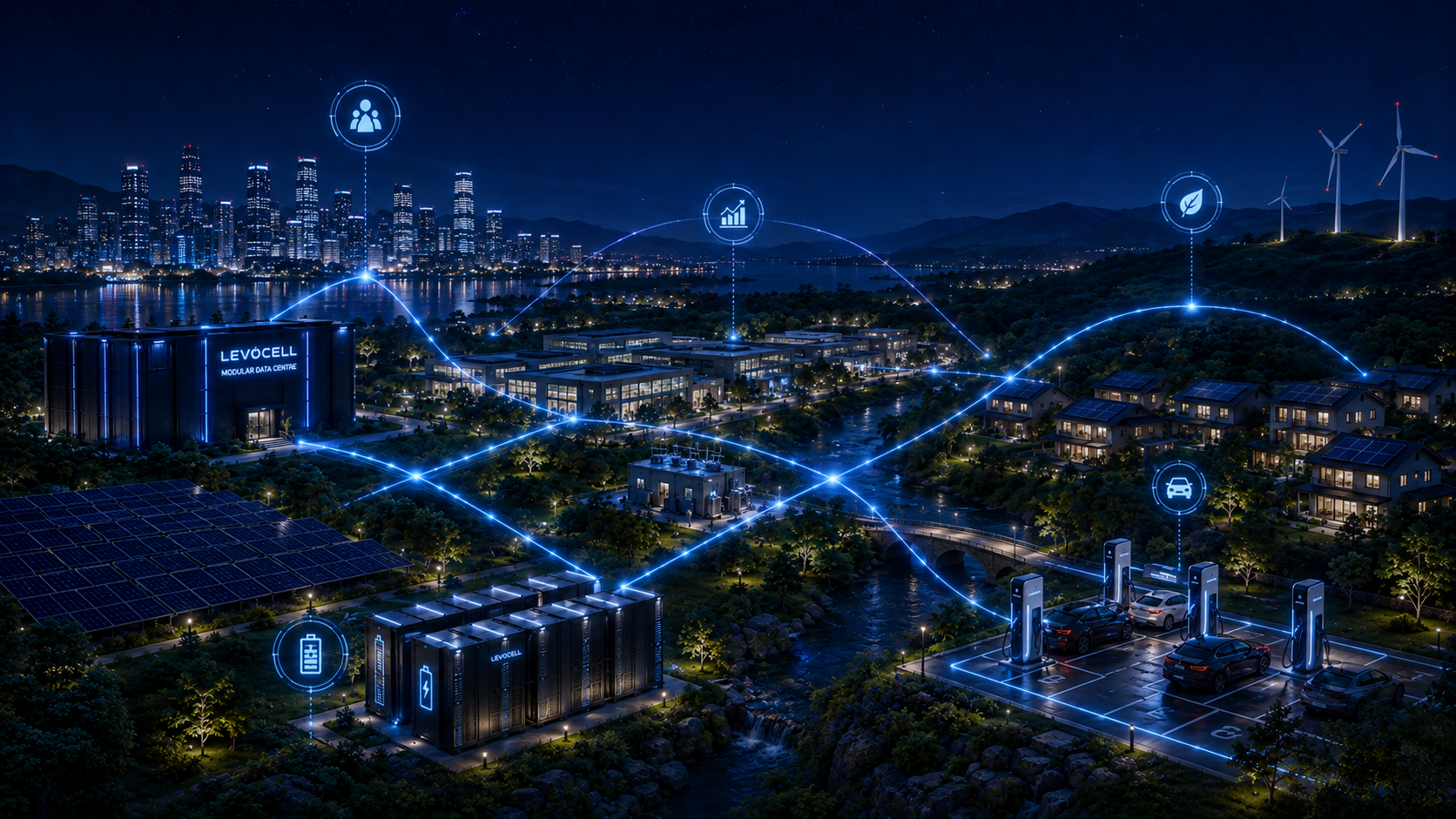 Sustainability - Connected Energy Cityscape