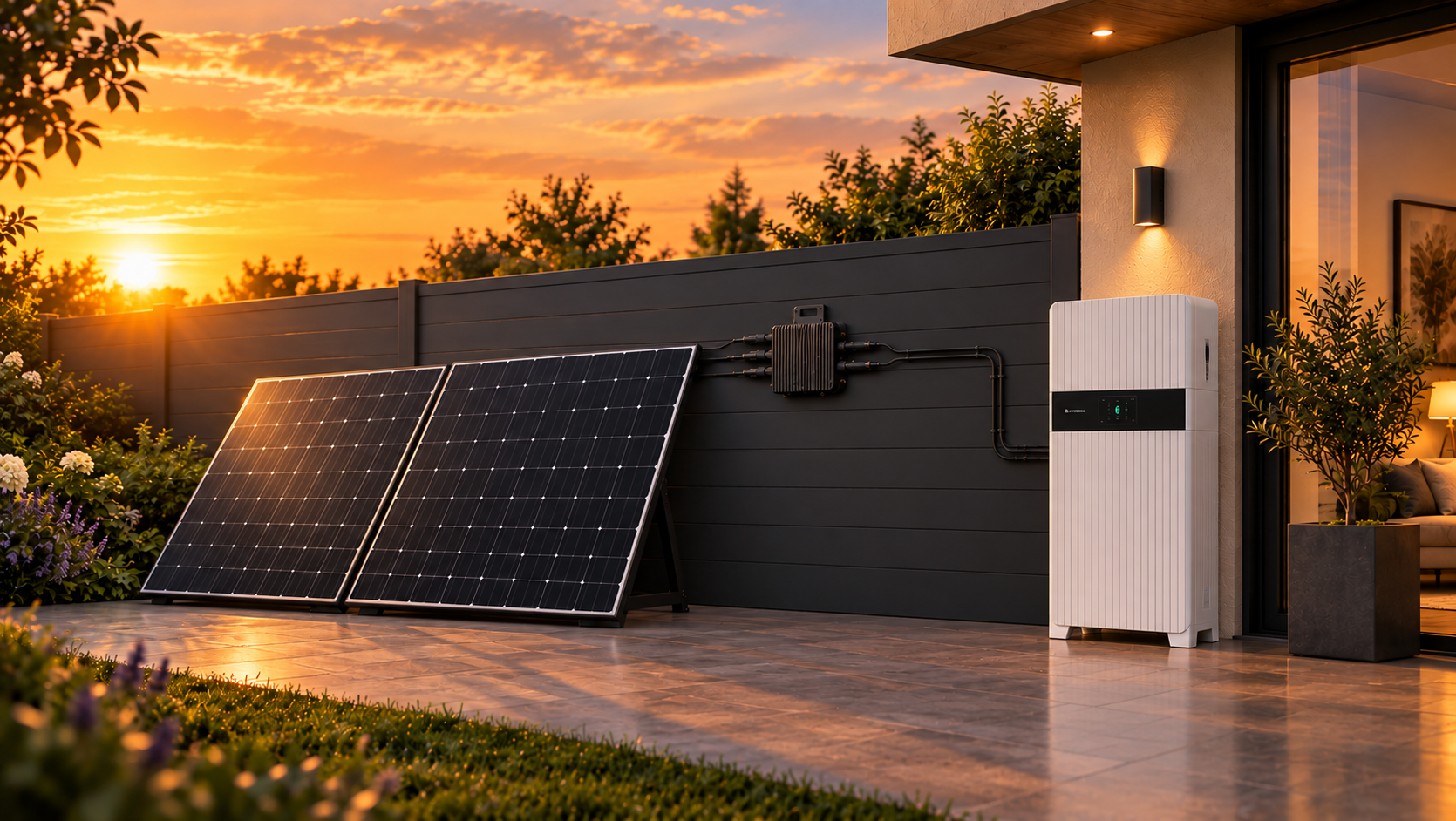 Plug in Solar with Inverter & Tall Battery - Levocell